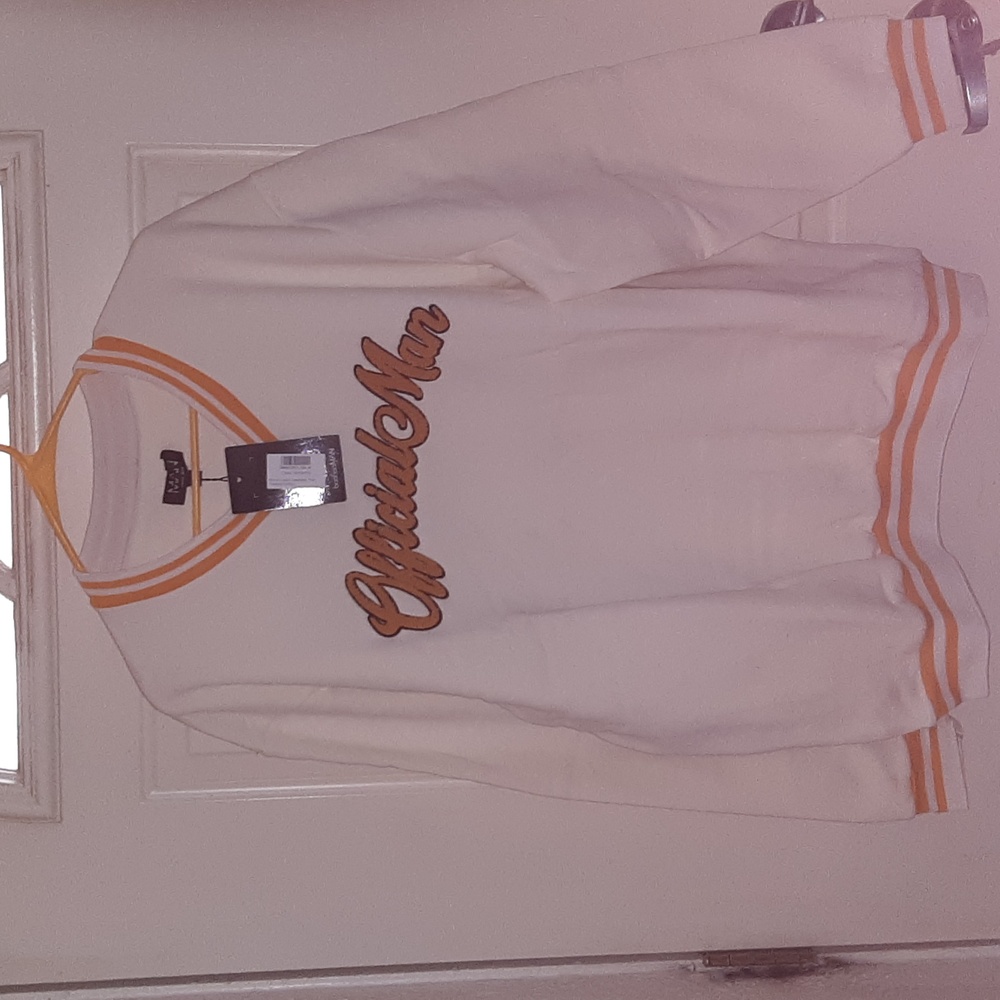 boohooMAN | Oficial V Neck Sweatshirt Short Tracksuit ECRU-L NWT - Picture 3 of 7